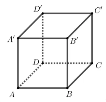Cubul ABCDA'B'C'D'.